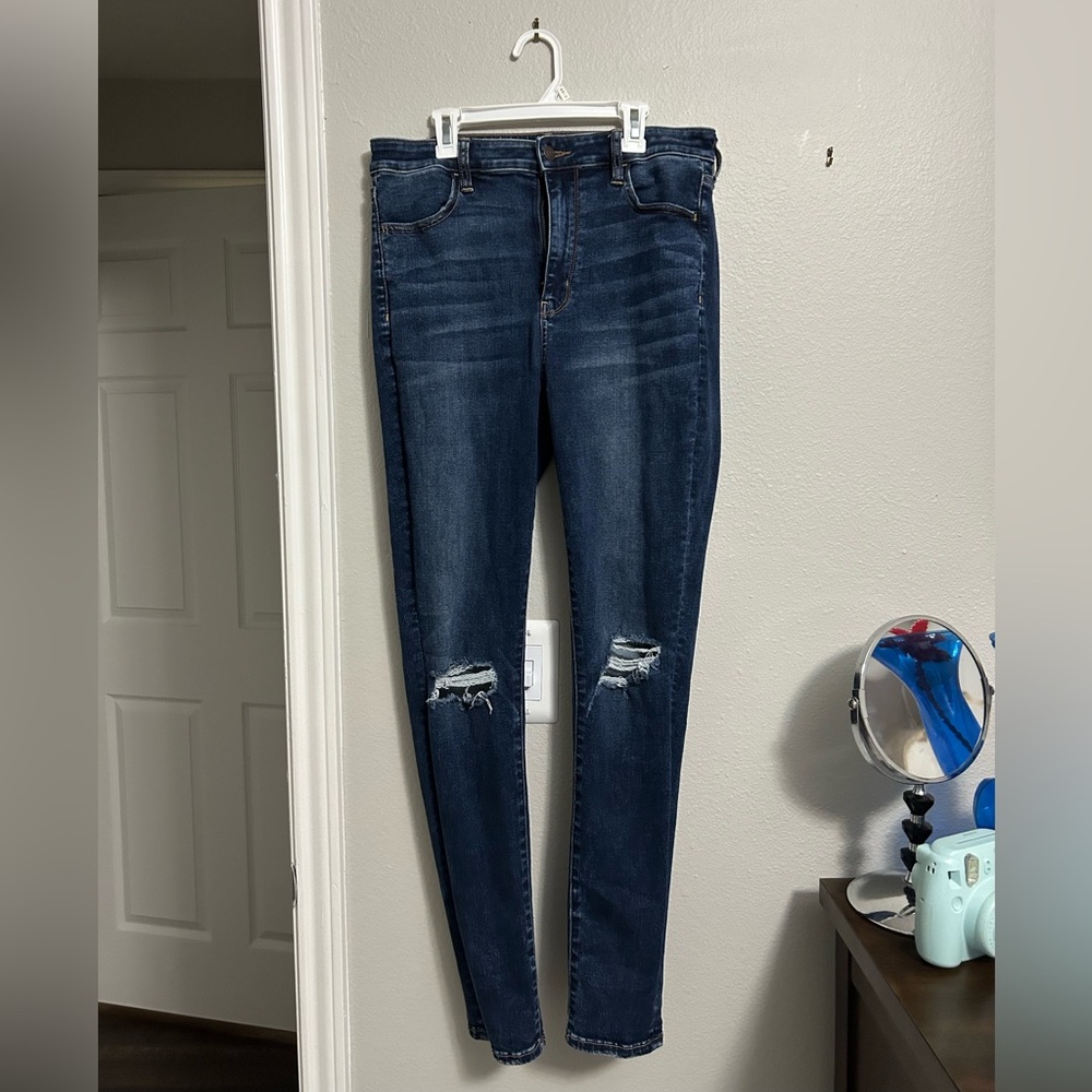 American Eagle Next Level Stretch Dark Blue Denim Jeans Women’s Size 12